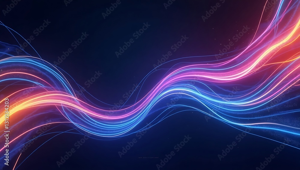 Fototapeta premium Vibrant futuristic abstract motion graphics background. Generative Ai.