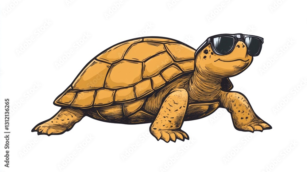 Obraz premium Turtle in Sunglasses