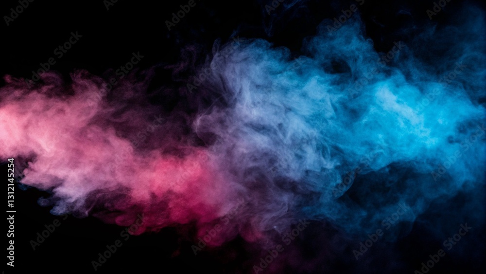 Abstract texture of backlit smoke in red, blue on a black background. White smoke or fog isolated on black background. Abstract texture of backlit smoke in red, blue on a black background Abstract texture of backlit smoke in red, blue on a black background. White smoke or fog isolated on black background. Abstract texture of backlit smoke in red, blue on a black background