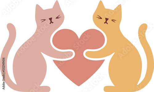 Modern minimalist cat lover logo icon. Elegant vector design for pet-related businesses, veterinary clinics, and adoption c