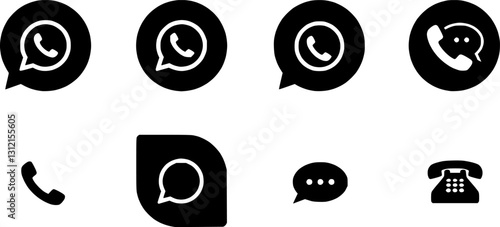 WhatsApp icon logo vector
