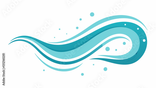 Spray Cloud Patterns Artistic wavy lines and dots trailing behind a spray stream symbolizing the light airy texture of the mist.