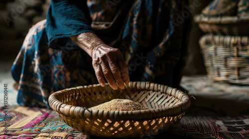 Wallpaper Mural Hand placing grains pay zakat on Ramadan,Hari Raya Aidilfitri,Eid-Ul-Fitr Torontodigital.ca