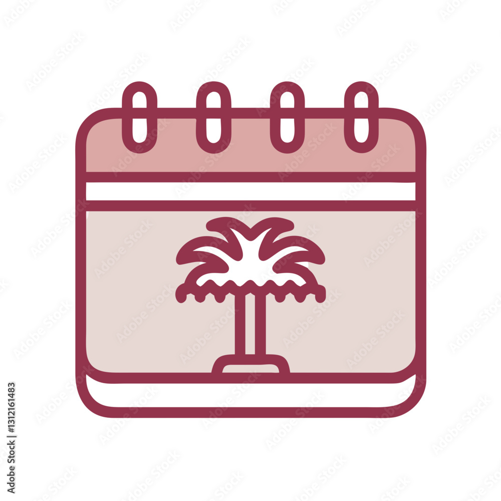 Date tree on transparent background, Palm Tree Calendar Icon, calendar. Date tree on transparent background, Palm Tree Calendar Icon, calendar.