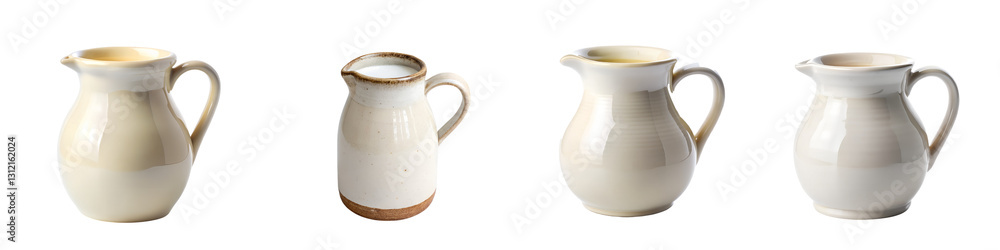 Rustic ceramic milk jar elegance on a transparent background. Rustic ceramic milk jar elegance on a transparent background.
