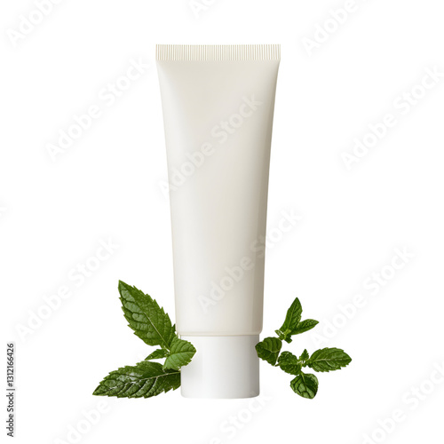 Herbal Cleansing Gel in a Squeeze Tube Isolated on Transparent Background