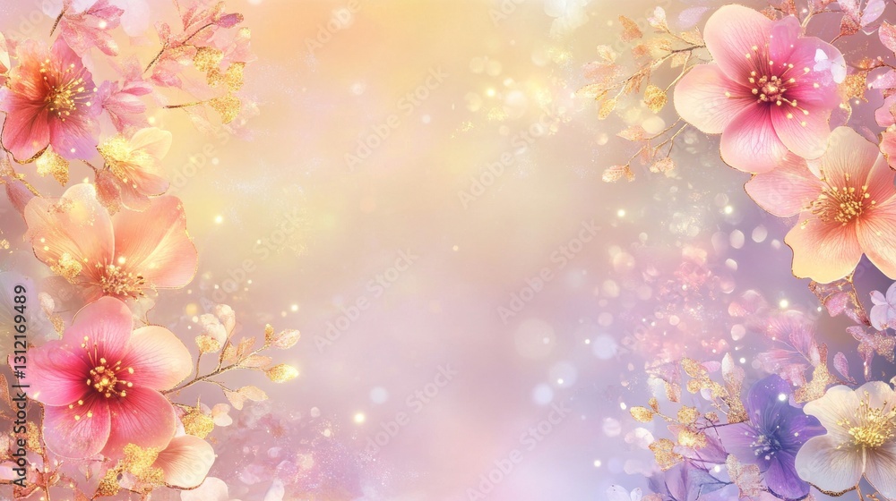 Serene floral celebration abstract background digital art vibrant colors close-up view beauty and inspiration Serene floral celebration abstract background digital art vibrant colors close-up view beauty and inspiration