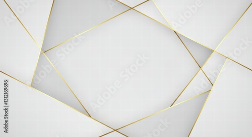 Luxury lines and gold lines on white abstract banner background. Space for copying text. Luxury background, banner design style.