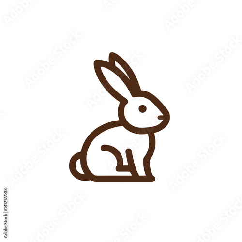 Stylized rabbit sitting representing cuteness and companionship