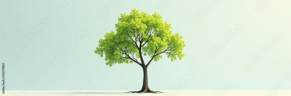 Obraz premium Single isolated branch against a plain background, tree, background, simple