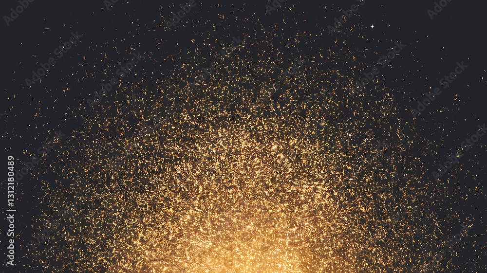 Fototapeta premium Fire embers particles over black background. Fire sparks dark background. 