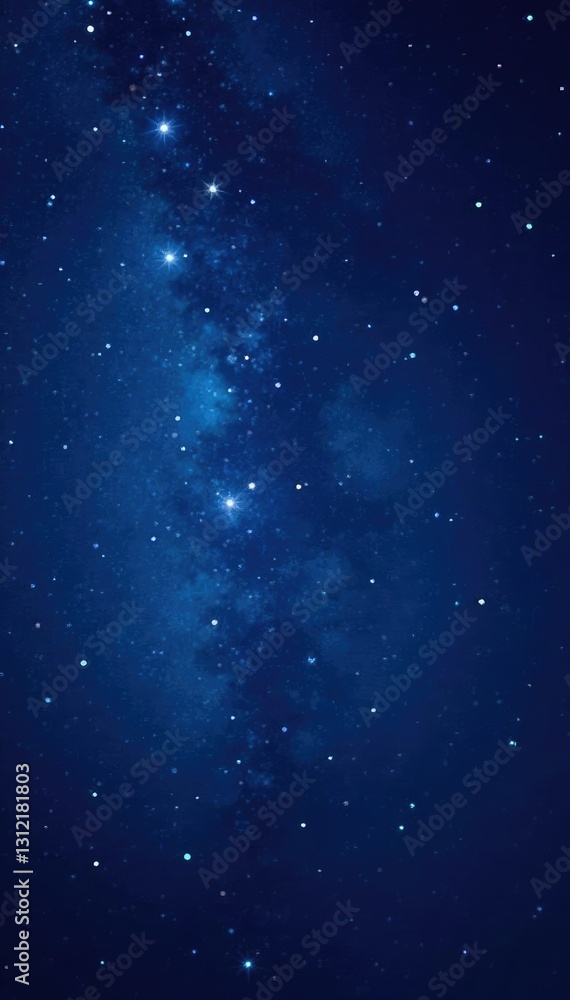Fototapeta premium Sparkling stars against a deep blue background, sky, colors