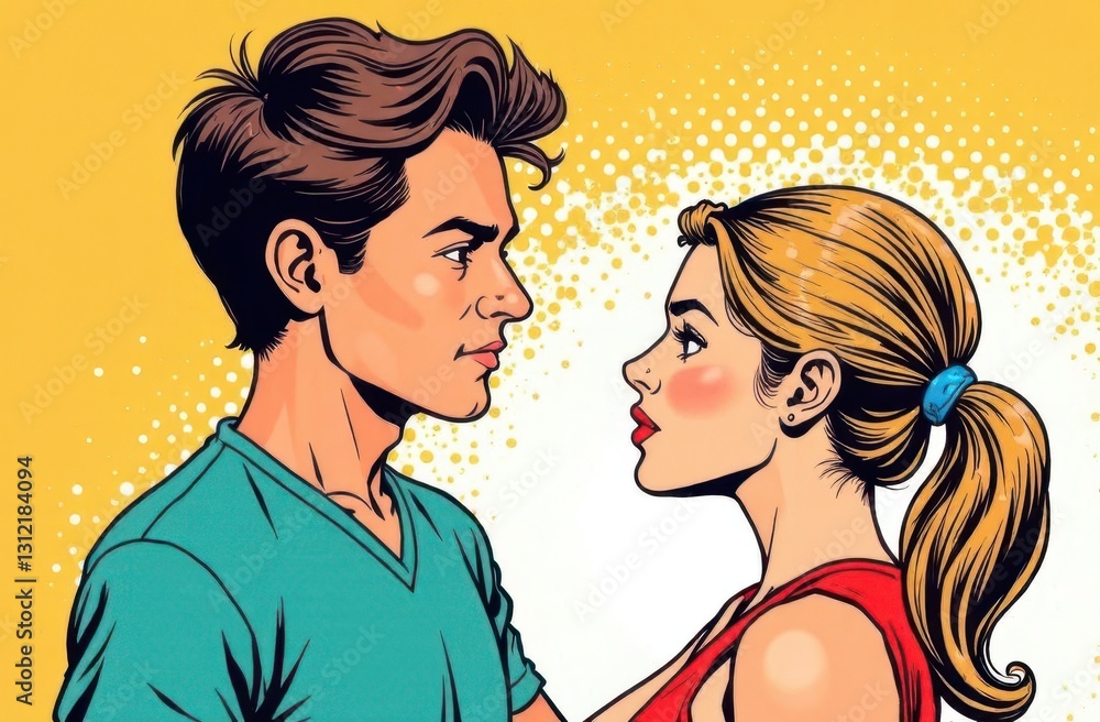 Cosmetic Procedures in an Artistic Style with Two People Conversing