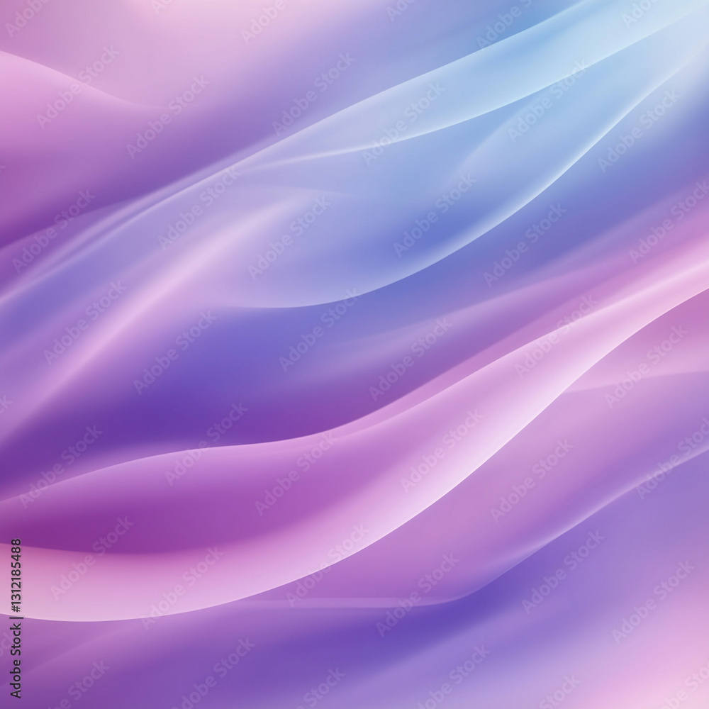 Fototapeta premium Serene Pastel Gradient Background: A Peaceful Blend of Purple, Pink, and Blue, abstract purple background