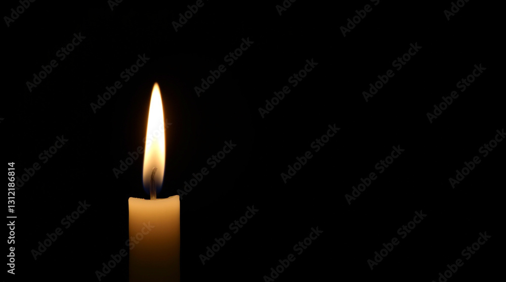 A single candle flame flickering in the dark, symbolizing hope in moments of doubt – Generative AI A single candle flame flickering in the dark, symbolizing hope in moments of doubt – Generative AI