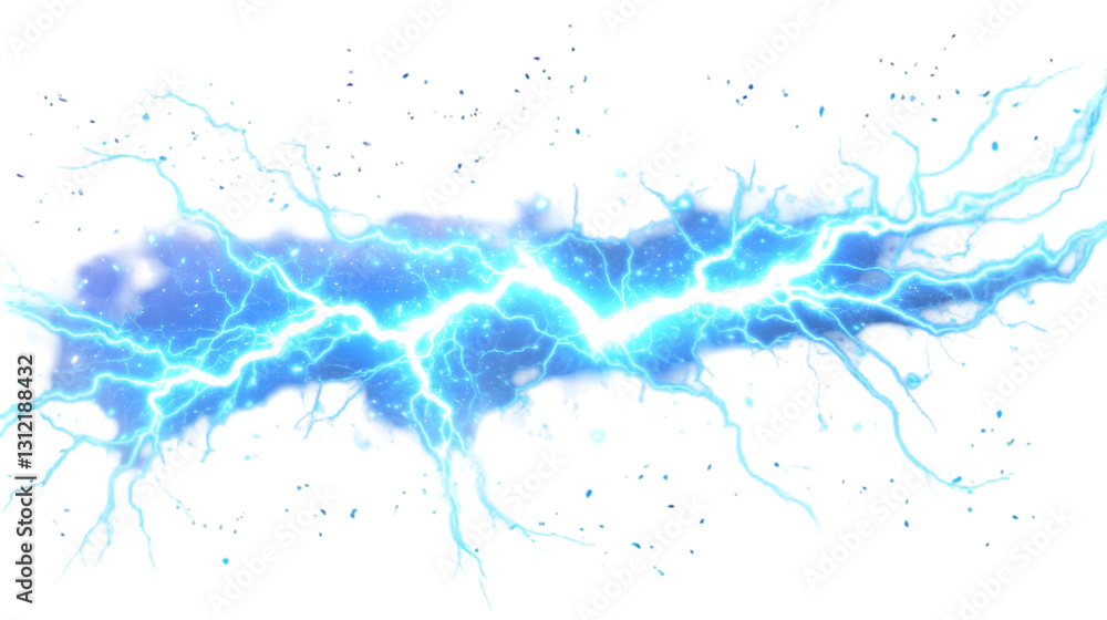 Blue Energy Splashes Isolated on White Background, Abstract Design Element for Projects Blue Energy Splashes Isolated on White Background, Abstract Design Element for Projects