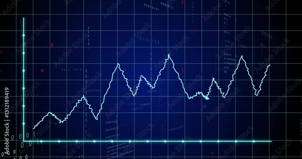 Image of data processing on black background Image of data processing on black background
