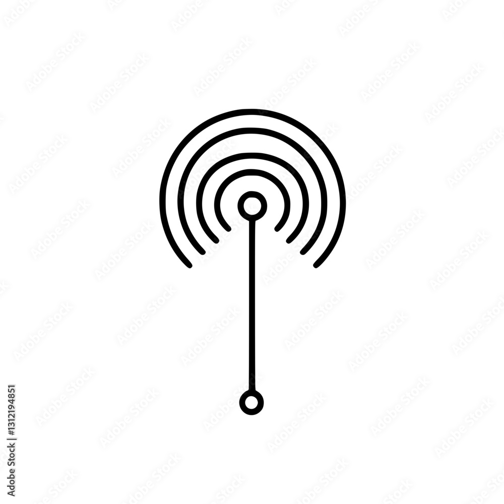 Wireless Signal Antenna Vector Icon Representing Connectivity and Communication Technology Wireless Signal Antenna Vector Icon Representing Connectivity and Communication Technology