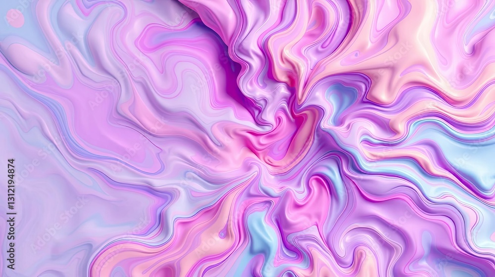 Obraz premium Abstract Swirling Pastel Pink Purple Blue Background Texture