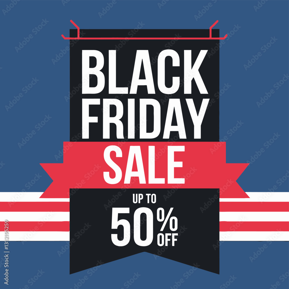 Fototapeta premium Black Friday sales design vector 