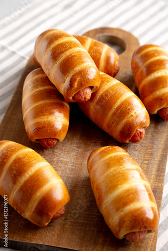 Canvas Print Homemade Kolache Rolls Ready to Eat, side view.