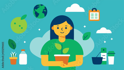 These illustrations aim to promote ecofriendly practices and encourage consumers to make thoughtful purchases.