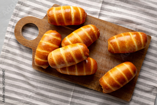 Photography Homemade Kolache Rolls Ready to Eat, top view.