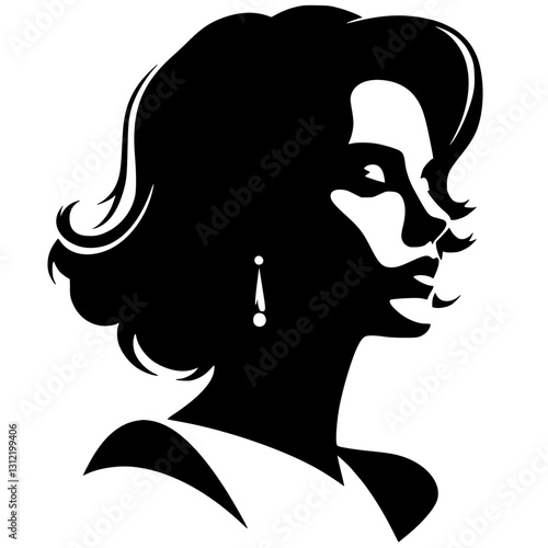 Pop woman silhouette