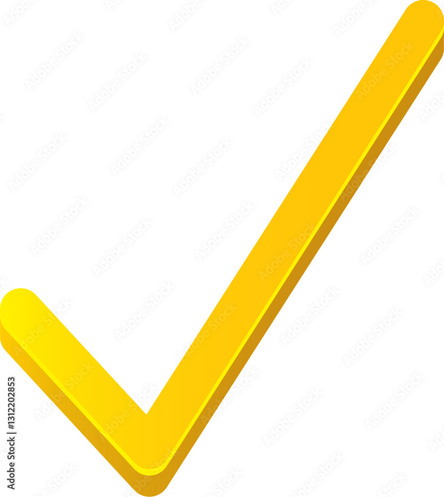 vector modern yellow and golden checkmark icon isolated on transparent background. Gold Check mark png clip art sign and symbol vector modern yellow and golden checkmark icon isolated on transparent background. Gold Check mark png clip art sign and symbol