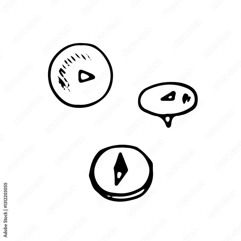 Vector black and white illustration. Hand drawn art on the theme of fish. With a white isolated silhouette on the background. Vector black and white illustration. Hand drawn art on the theme of fish. With a white isolated silhouette on the background.