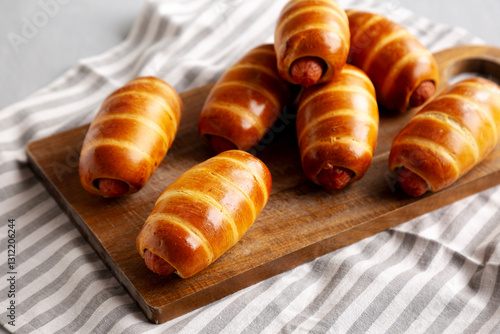 Canvas Print Homemade Kolache Rolls Ready to Eat, side view.