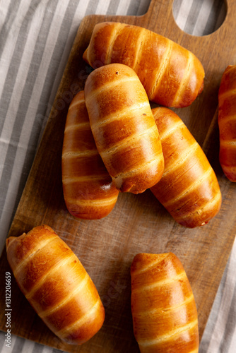 Photography Homemade Kolache Rolls Ready to Eat, top view.