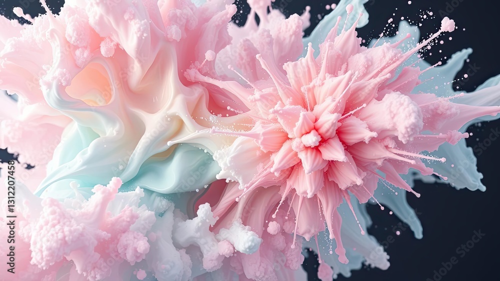 custom made wallpaper toronto digitalPastel Pink Mint Abstract Paint Splash Background