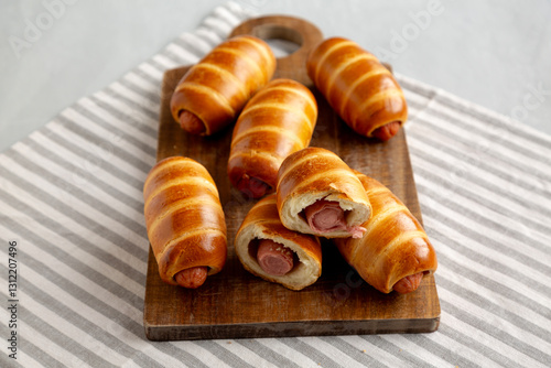 Photography Homemade Kolache Rolls Ready to Eat, side view.