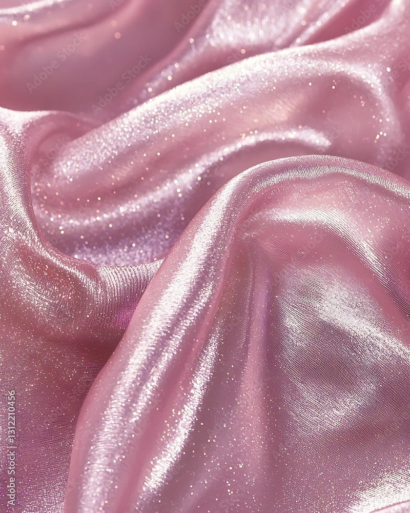Elegant pink satin fabric with a luxurious, glossy finish. Elegant pink satin fabric with a luxurious, glossy finish.