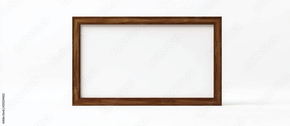 Showcase of a minimalist wooden frame against a bright, neutral backdrop.