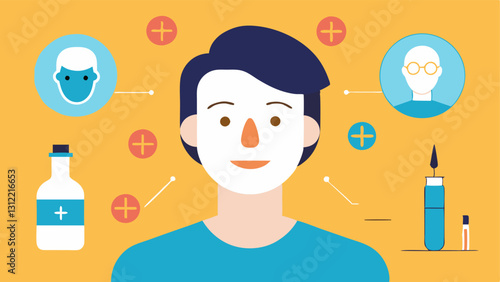 These descriptions can be used for creating engaging and informative vector illustrations related to facial rejuvenation therapies.
