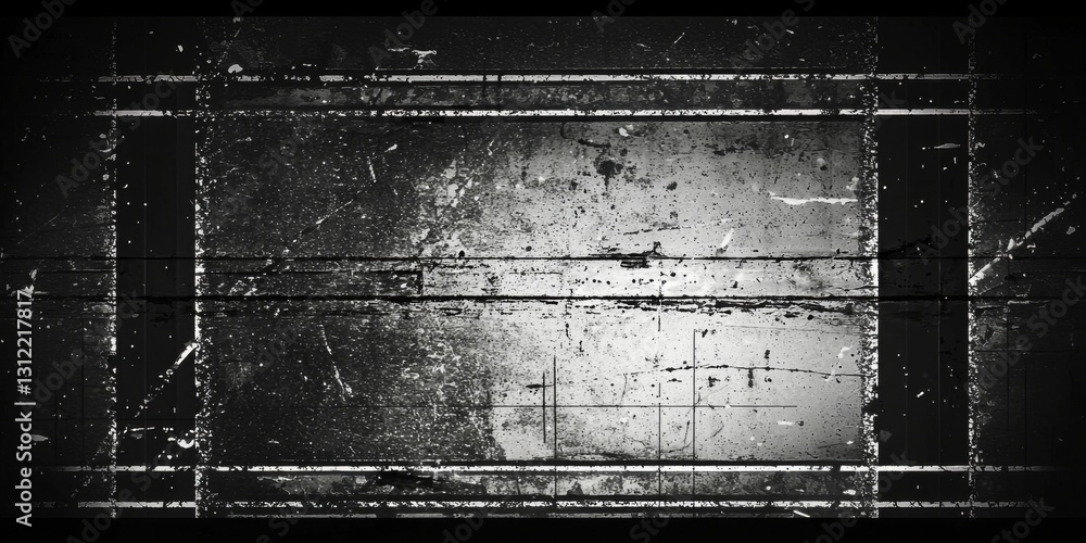 Fototapeta premium Black and white film negative texture background with vintage feel.