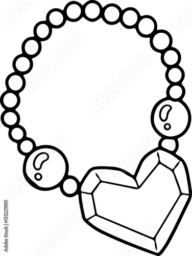 necklace hand drawn doodle