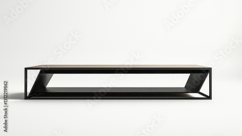 Wallpaper Mural Modern Geometric Coffee Table with Open Shelf Design Torontodigital.ca