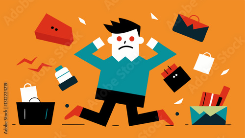 These descriptions can inspire simple vector illustrations that humorously depict the chaos and aftermath of postBlack Friday shopping.