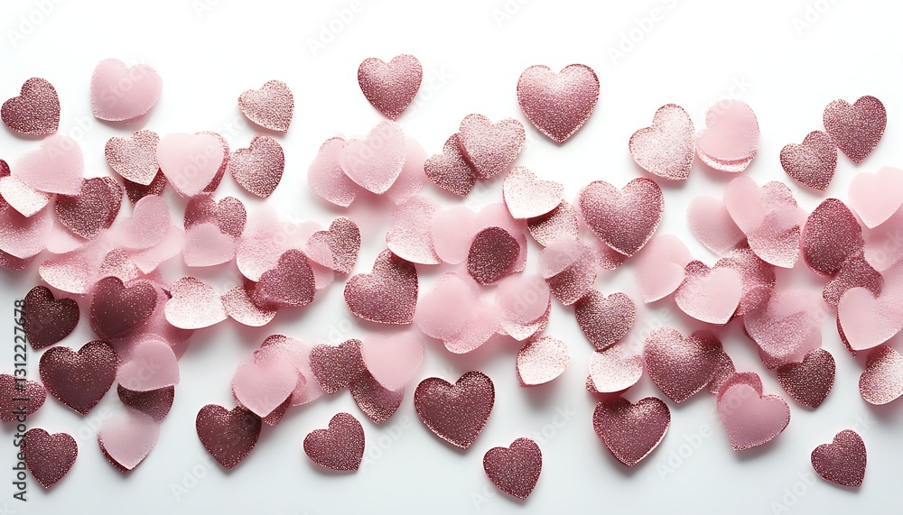 Pink hearts scattered on white (1) Pink hearts scattered on white (1)