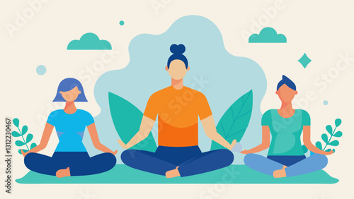 Wellness Activities A scene depicting individuals practicing yoga and meditation in a calm serene environment highlighting the importance of mindfulness in detoxification.