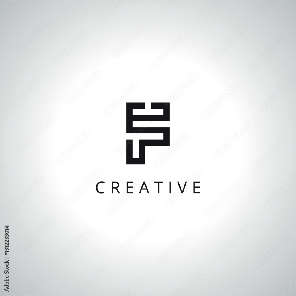 Fototapeta premium Abstract EF FE Logo Template With Vector Eps.