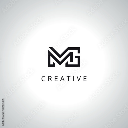Abstract MG GM Logo Template With Vector Eps.
