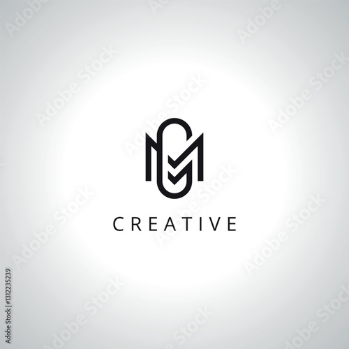Abstract MG GM Logo Template With Vector Eps.