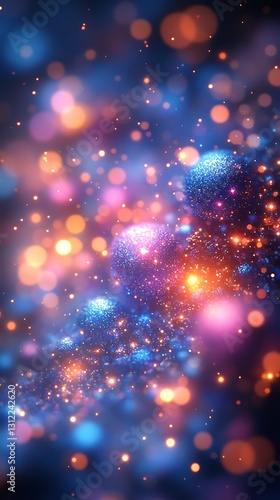 Neon glowing abstract orbs high resolution hd wallpaper