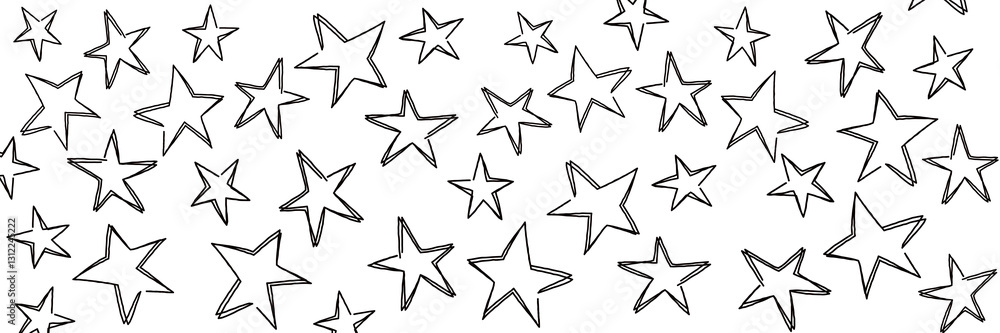 Obraz premium seamless ai generated starts illustration pattern over white background