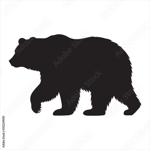 grizzly bear silhouette vector illustration design
