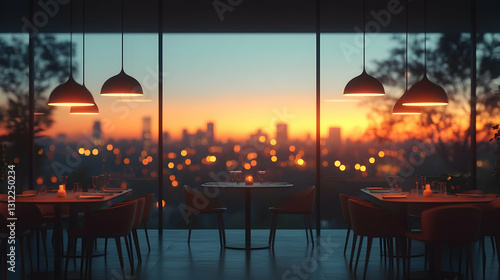 Rooftop Restaurant Sunset Dining
